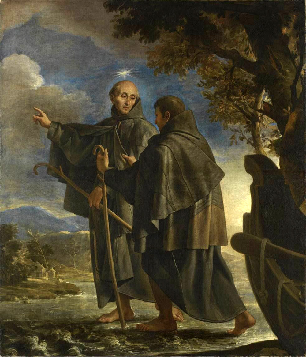 saint peter of alcantara walks across the quadiana river